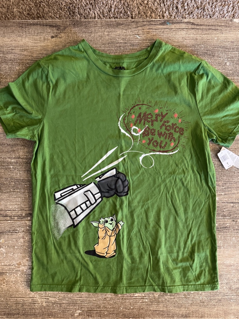 NWT Disney Star Wars the Mandalorian and Grogu Christmas graphic tee